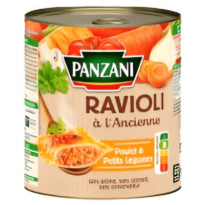 Ravioli tradizionali con pollo e verdure