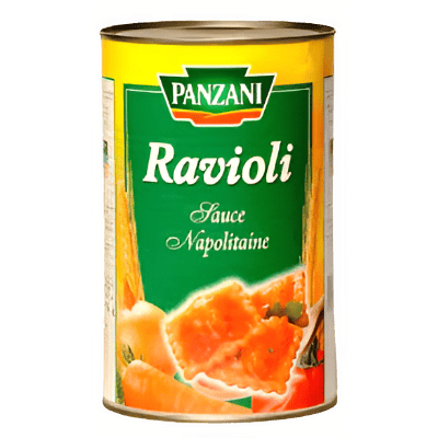 Ravioli con salsa napoletana