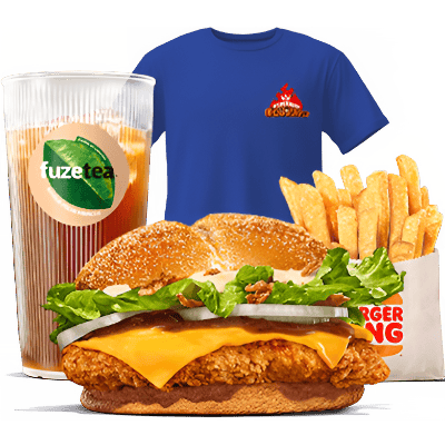 Deku Burger (Pollo/Salsa Giapponese Dolce/Cipolle Croccanti/Cheddar/Lattuga)