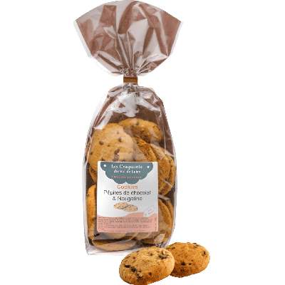 Cookies con croccante e cioccolato