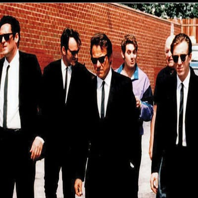 Reservoir Dogs: "Here are your names: Mr. Brown, Mr. White, Mr. Blonde, Mr. Blue, Mr. Orange and Mr. Pink. – Why am I Mr. Pink? – Because you are."