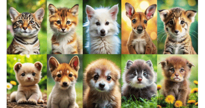 Filhotes de animais fofos