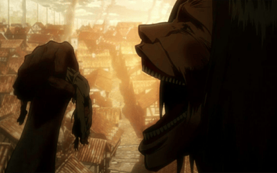 La madre de Eren es devorada
