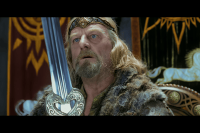 II – Vuestros dedos recordarían mejor sus antiguas fuerzas si empuñaran vuestra espada – La resurrección de Théoden, rey de Rohan