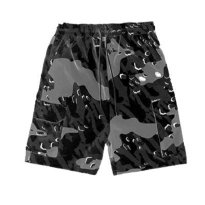 Trapstar Decoded Camo Shorts Black