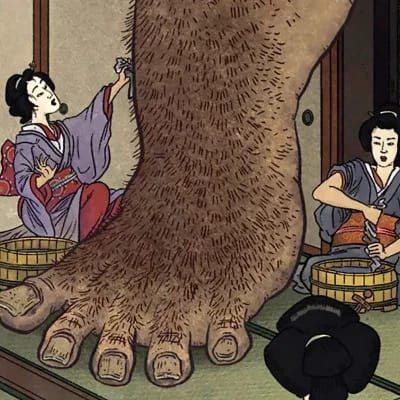 Ashiarai Yashiki, il piede gigante