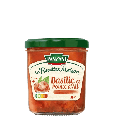 Salsa de calidad recién hecha con albahaca y un toque de ajo