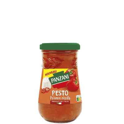 Pesto de pimientos y ricotta