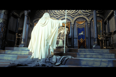 Gandalf el Blanco vs Saruman (vía Théoden)