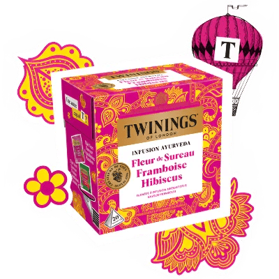 Fleur de sureau framboise hibiscus