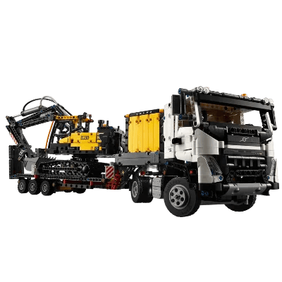 Camion Volvo FMX et pelleteuse électrique EC230