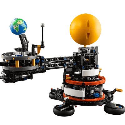La planète Terre et la Lune en orbite