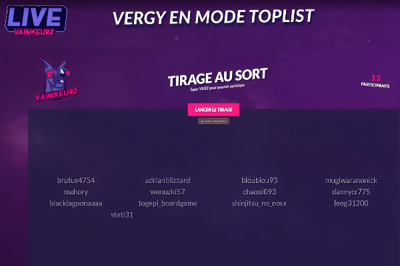 End of stream giveaway