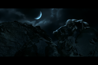 II – Gollum attaquant Frodon et Sam dans les collines de l’Emyn Muil