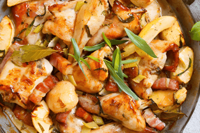 Casseruola di coniglio mele-pere