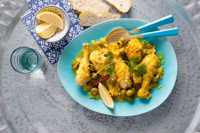 Casseruola di pollo al limone e olive