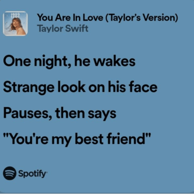 you are in love