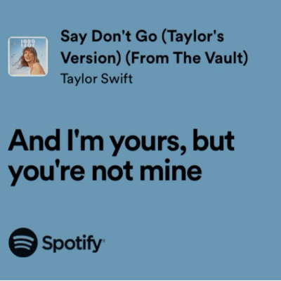 say dont go
