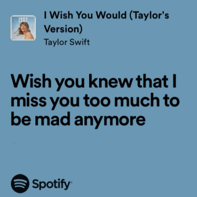 I wish you would