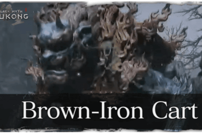 Chariot de fer brun