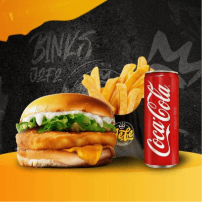 Menu burger fish