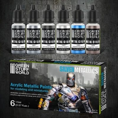 Silver Metallic Paint Set
