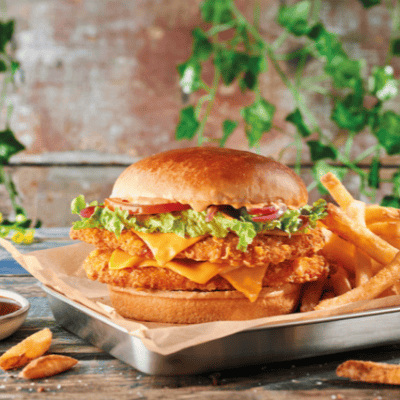 Double Buffalo Chicken Burger