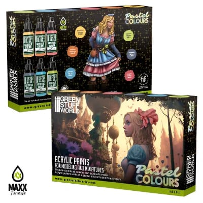 Kit de tintas cores pastel