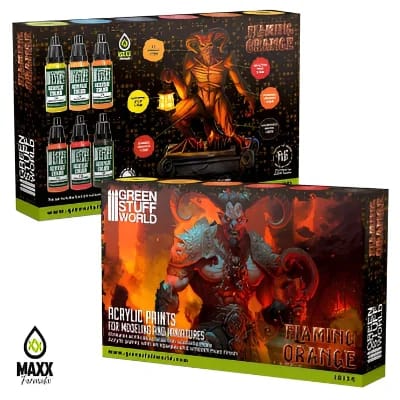 Kit de tintas laranja flamejante