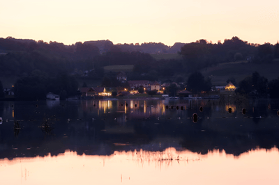 Lake Paladru, known for tales of the lost city of Ars