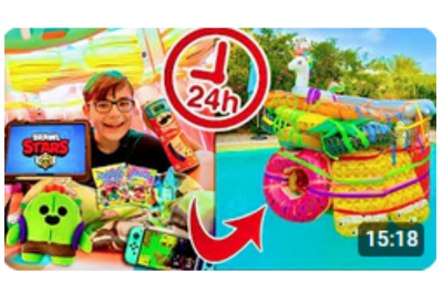24h em uma cabana inflável na piscina (deu errado)
