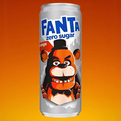 Fanta orange zero sugar x Freddy Fazbear