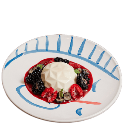 Panna cotta (Dolce panna cotta alla vaniglia e frutti di bosco)
