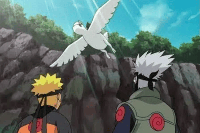 Kakashi e Naruto vs Deidara