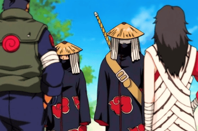 Kakashi, Kurenai e Asuma vs Itachi e Kisame