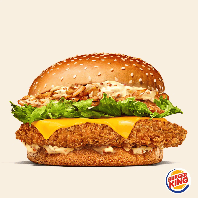 Sanji Burger (chicken/whole grain mustard/crispy & caramelized onions/cheddar/lettuce)