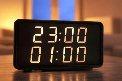 Entre las 11 PM y la 1 AM