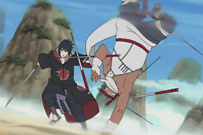 Killer Bee vs Sasuke