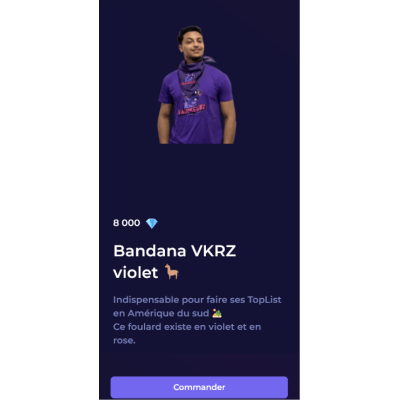 Bandana VKRZ roxa ou rosa