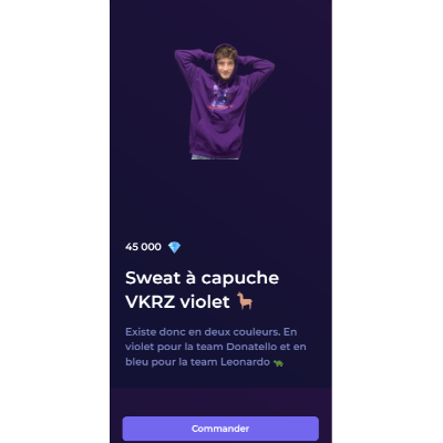 Moletom com capuz VKRZ roxo