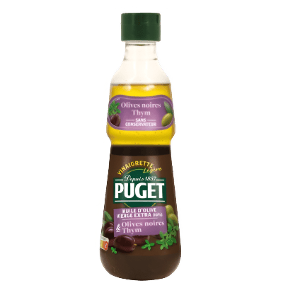 Vinaigrette olives noires et thym
