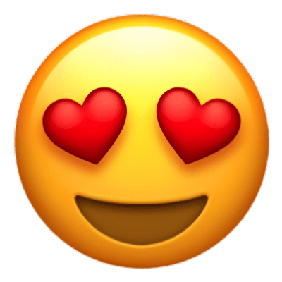 Visage Souriant Avec Yeux En Forme De Cœur