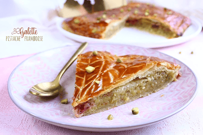Galette lamponi e pistacchio