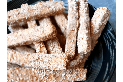 Tofu Sticks with Pretzel Breadcrumbs