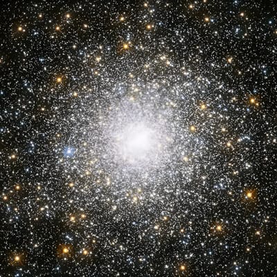 Esta constelación de estrellas centelleantes es Messier 75