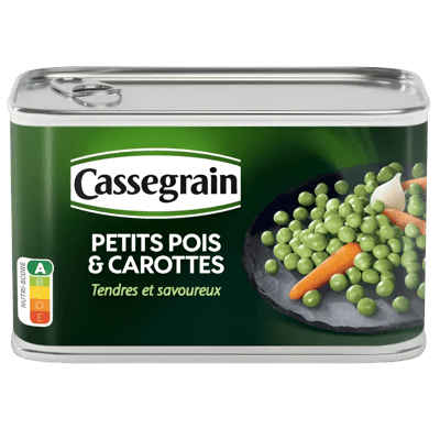 Piselli e carote teneri e saporiti