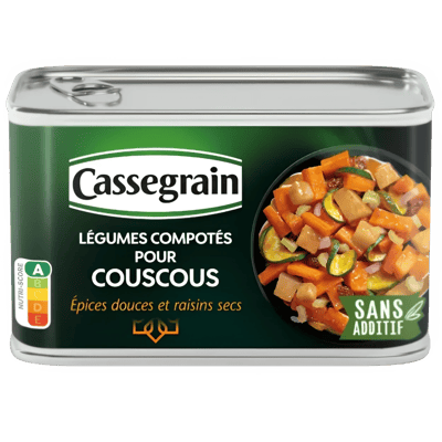 Verdure in composta per couscous con spezie dolci e uvetta