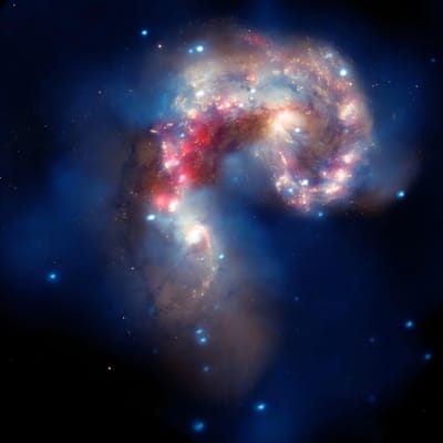 Dos galaxias en colisión